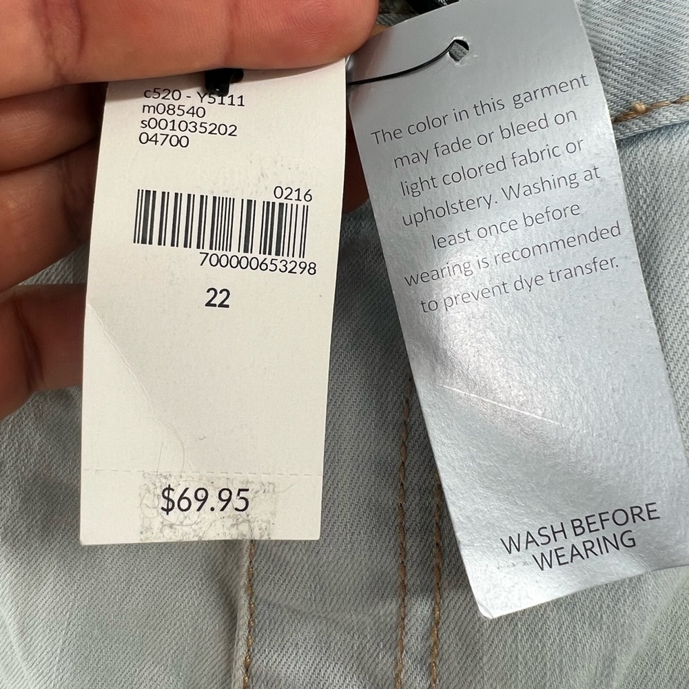 Lane Bryant grey washed skinny jeans size 22 - Picture 5 of 12